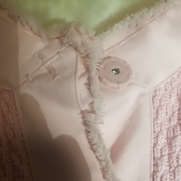 Talbots Pink Distressed Sweater Size Large EUC - Picture 5 of 12